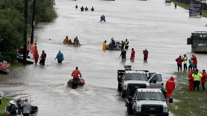 Las inundaciones causadas por el huracán Harvey hacen que la corteza terrestre de Texas se hunda